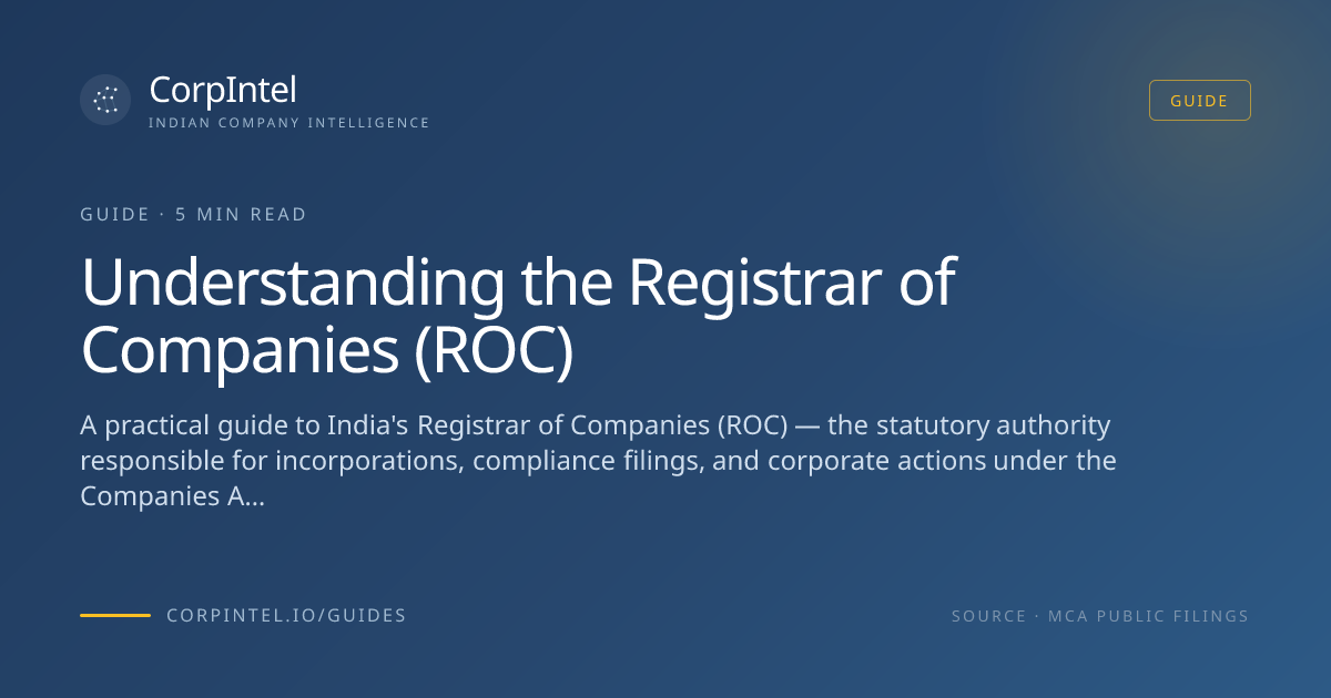 Understanding the Registrar of Companies (ROC) | CorpIntel